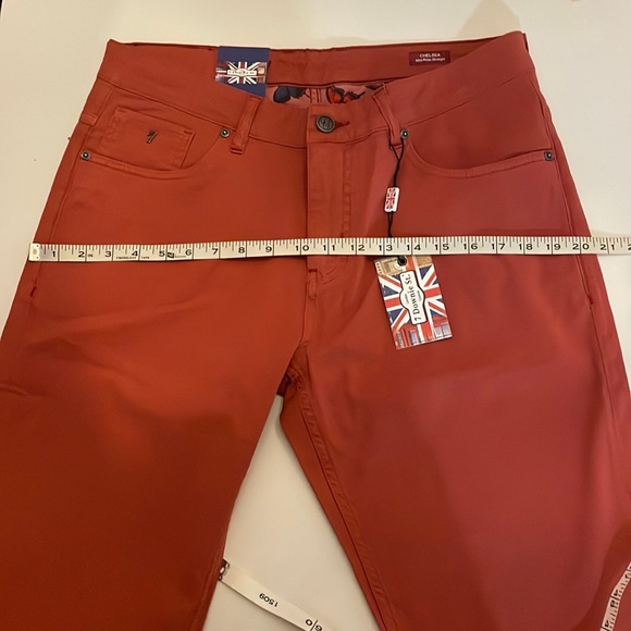 7 Downie St. Red Chelsea Mid-Rise Straight Jeans Size 34 - Picture 16 of 16